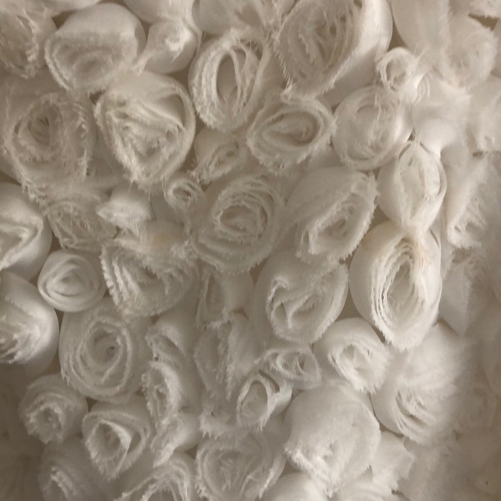 White Strapless Rosette Dress - image 2